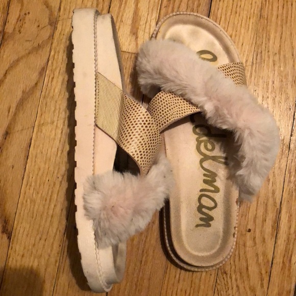 Sam Edelman Bianca fur slide sandal - Picture 2 of 3